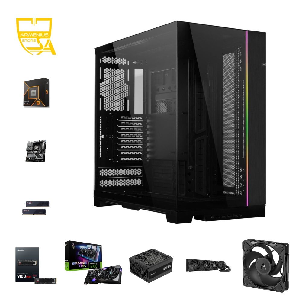 Armenius Custom High performance PC – Ryzen 9 9950X, RTX 5080, 64GB DDR5, 2TB PCIe 5.0 NVMe