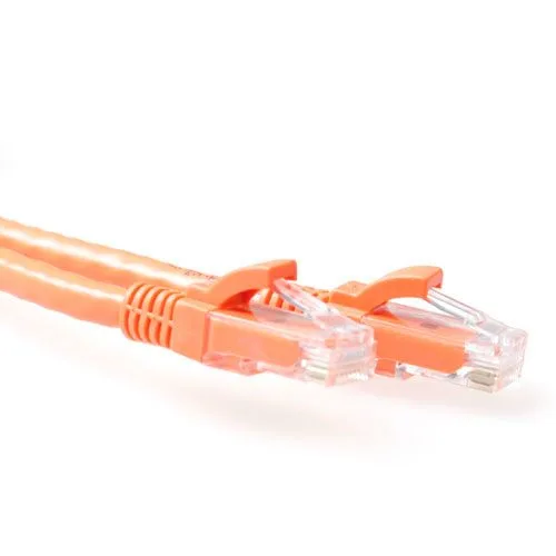 Orange 5 meter U/UTP CAT6A patch cable snagless with RJ45 connectors — image 1