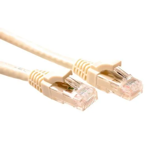 Ivory 5 meter U/UTP CAT5E patch cable component level with RJ45 connectors — image 1