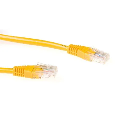 Yellow 2 meter U/UTP CAT6A patch cable with RJ45 connectors — image 1