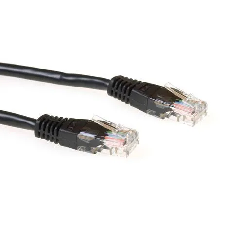 Black 7 meter U/UTP CAT5E patch cable with RJ45 connectors — image 1
